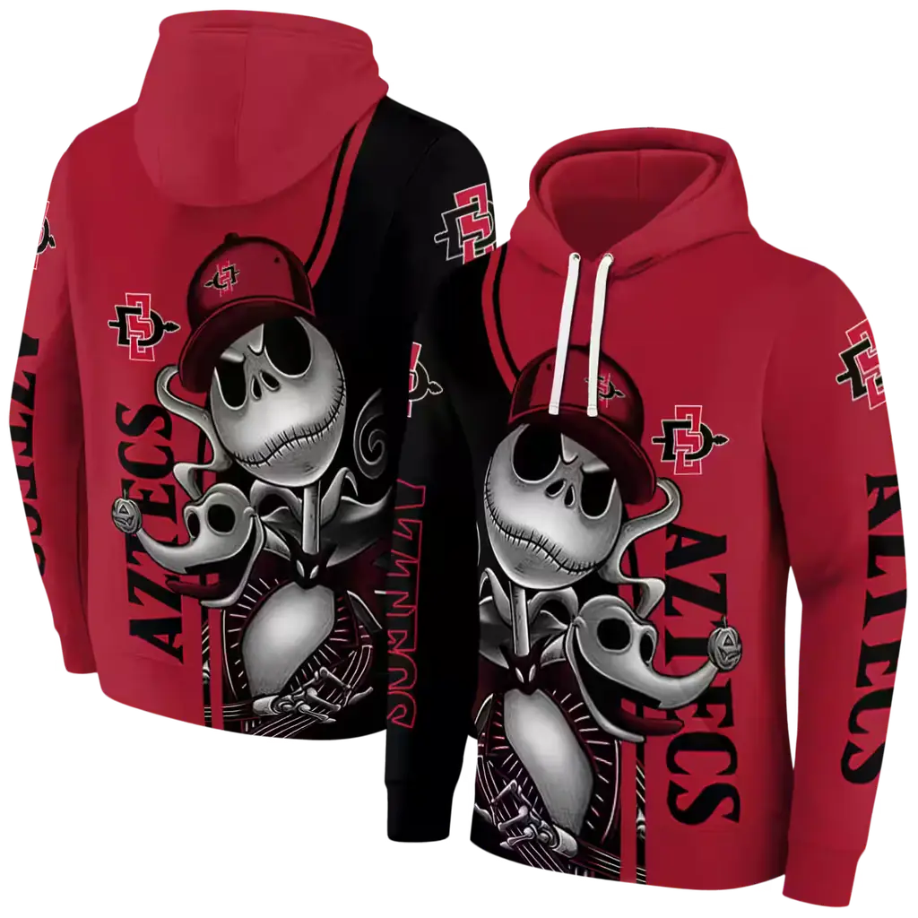 san diego state aztecs jack skellington red hoodie fashion forward san diego state aztecs jack skellington red hoodie fashion forward