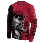 san diego state aztecs jack skellington red hoodie best selling