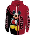 san diego state aztecs mickey mouse red black hoodie best selling