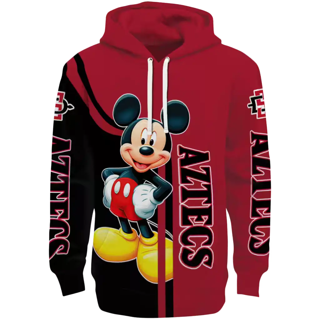 san diego state aztecs mickey mouse red black hoodie best selling san diego state aztecs mickey mouse red black hoodie best selling