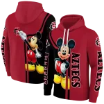 san diego state aztecs mickey mouse red black hoodie best selling