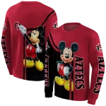 san diego state aztecs mickey mouse red black hoodie best selling