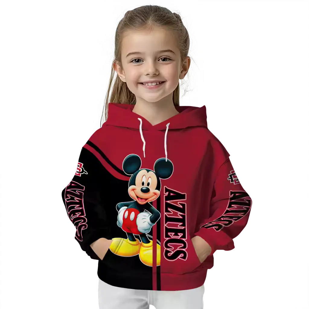 san diego state aztecs mickey mouse red black hoodie top rated san diego state aztecs mickey mouse red black hoodie top rated
