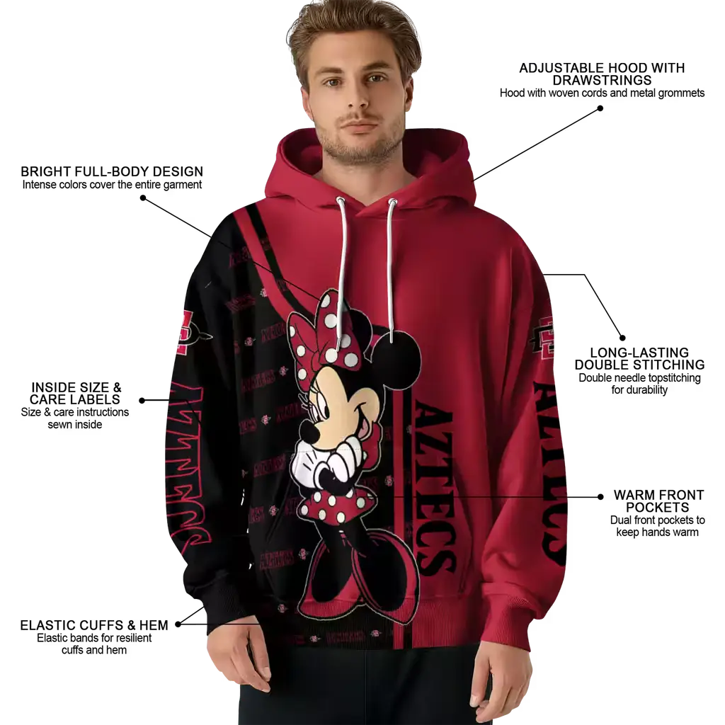 san diego state aztecs minnie mouse red hoodie latest model san diego state aztecs minnie mouse red hoodie latest model