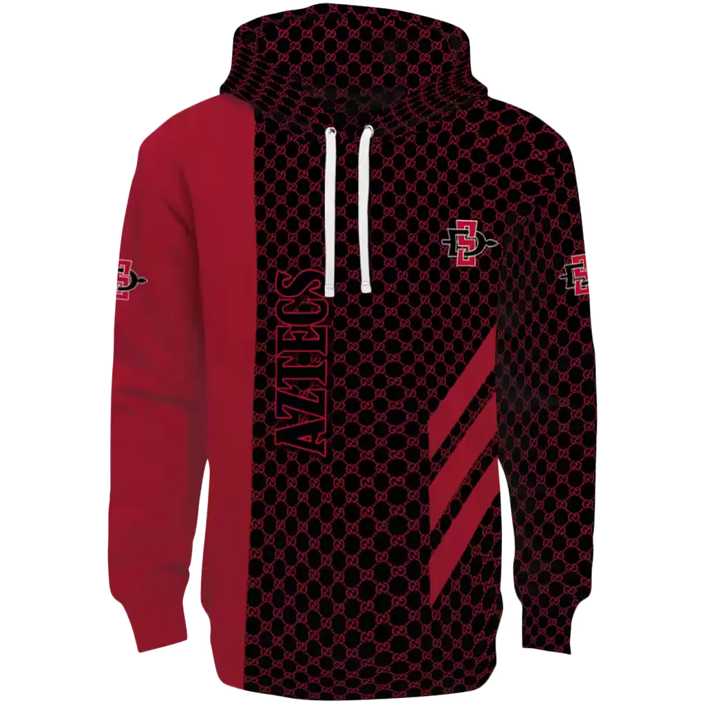 san diego state aztecs monogram pattern red hoodie best selling san diego state aztecs monogram pattern red hoodie best selling
