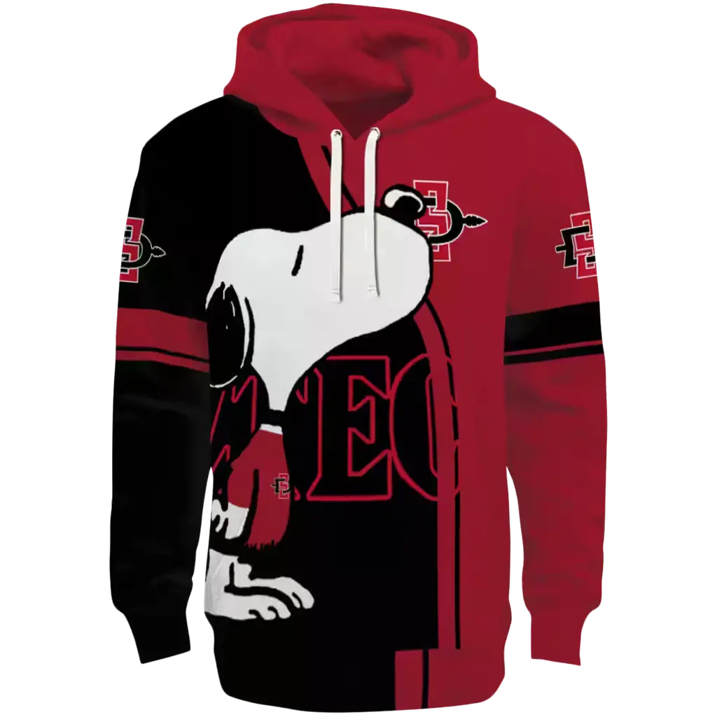 san diego state aztecs playful snoopy red hoodie best selling san diego state aztecs playful snoopy red hoodie best selling