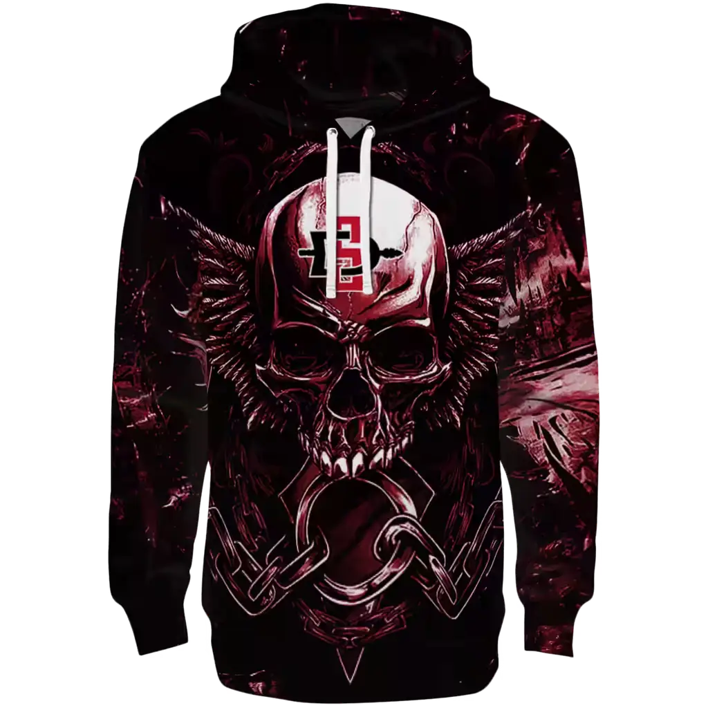 san diego state aztecs skull artwork red black hoodie best selling san diego state aztecs skull artwork red black hoodie best selling