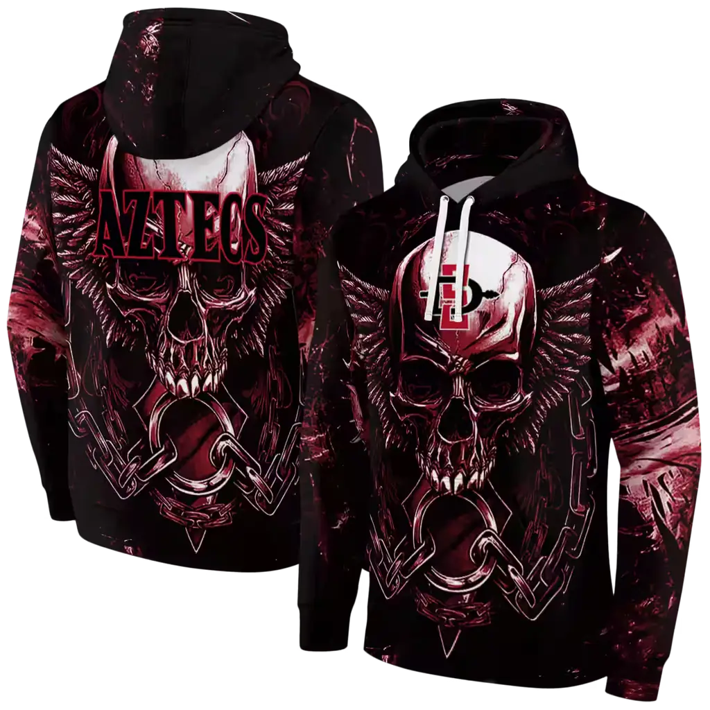 san diego state aztecs skull artwork red black hoodie fashion forward san diego state aztecs skull artwork red black hoodie fashion forward