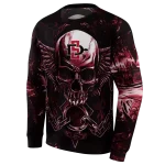 san diego state aztecs skull artwork red black hoodie best selling