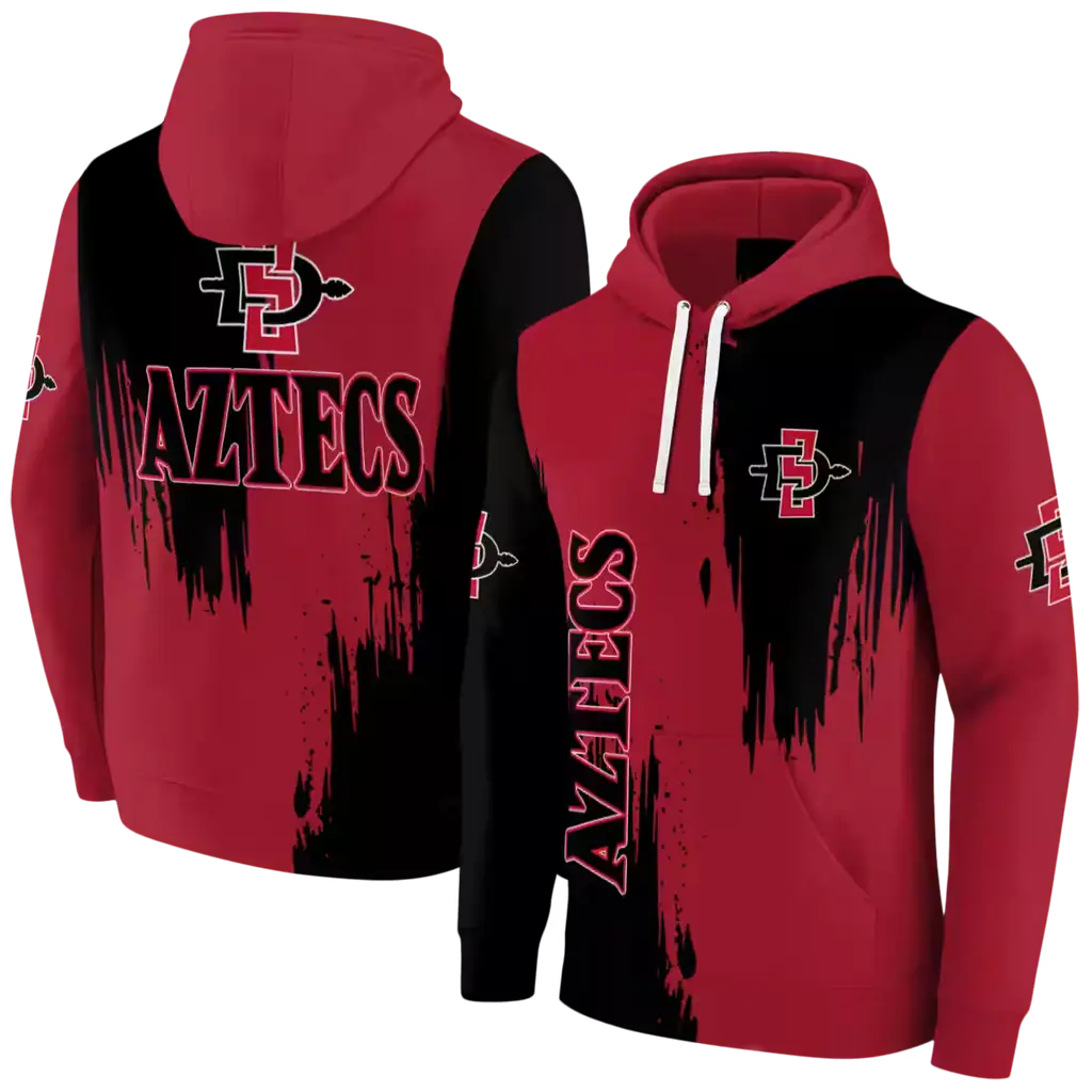 san diego state aztecs splatter effect red hoodie fashion forward san diego state aztecs splatter effect red hoodie fashion forward