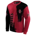 san diego state aztecs splatter effect red hoodie best selling