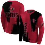 san diego state aztecs splatter effect red hoodie best selling