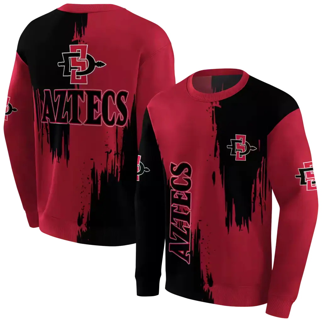 san diego state aztecs splatter effect red hoodie premium grade san diego state aztecs splatter effect red hoodie premium grade