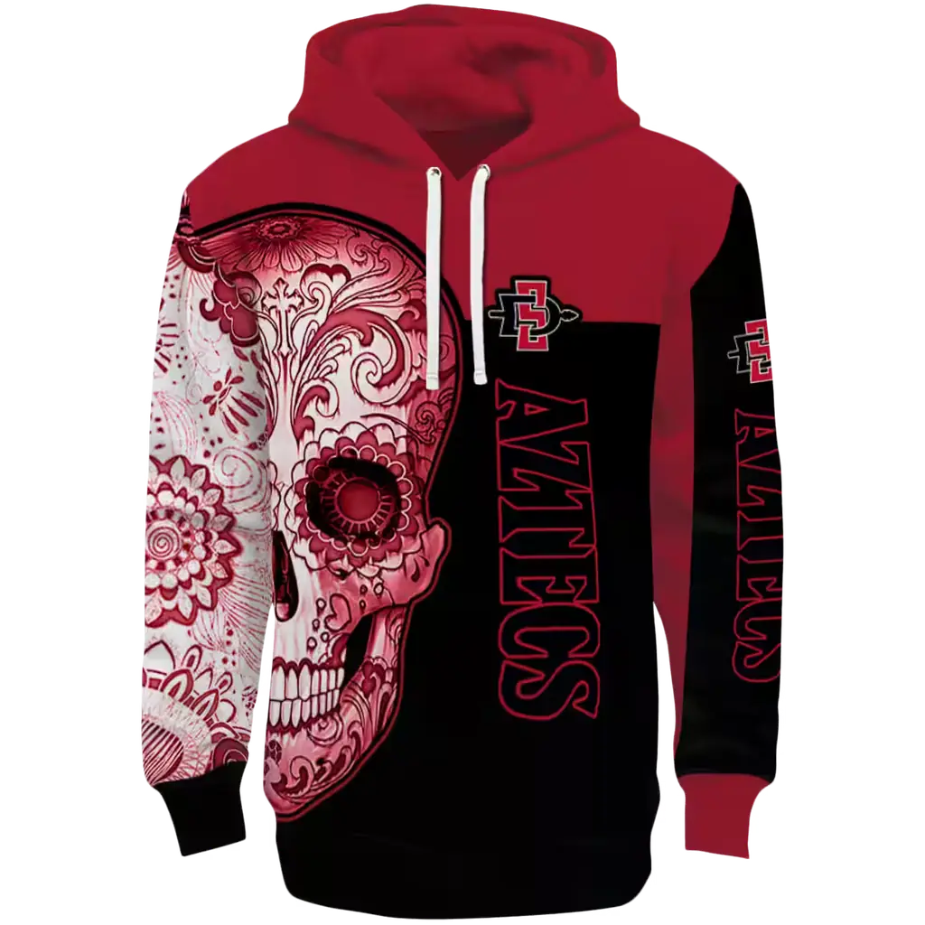 san diego state aztecs sugar skull red black hoodie best selling san diego state aztecs sugar skull red black hoodie best selling