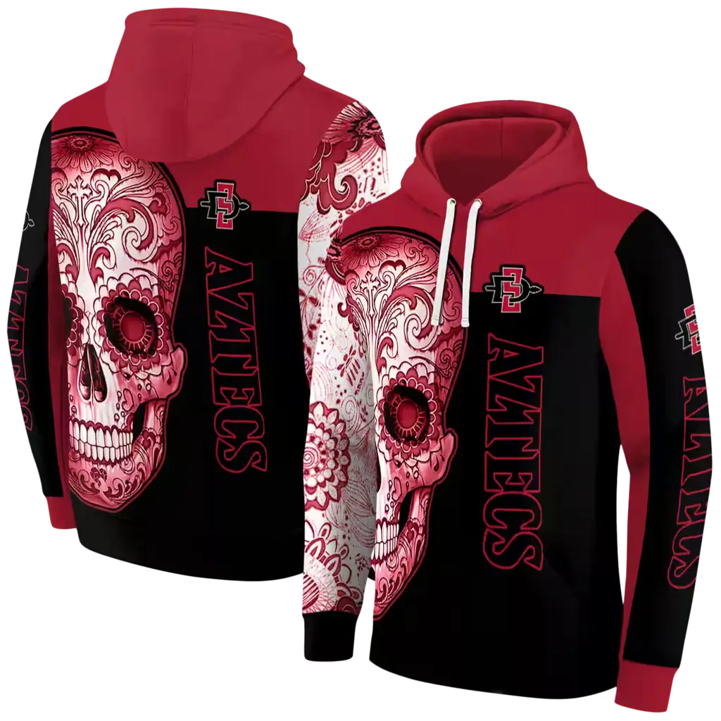 san diego state aztecs sugar skull red black hoodie fashion forward san diego state aztecs sugar skull red black hoodie fashion forward