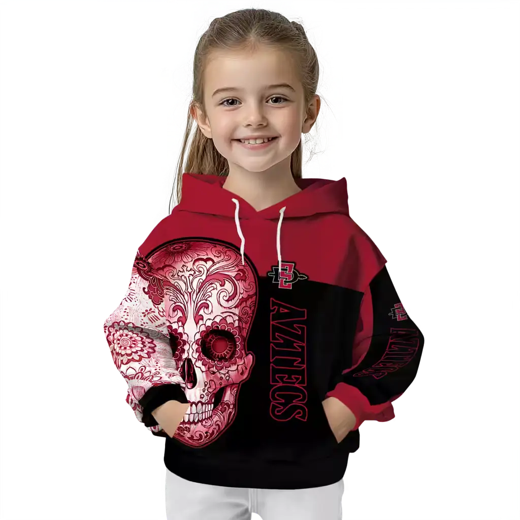 san diego state aztecs sugar skull red black hoodie top rated san diego state aztecs sugar skull red black hoodie top rated