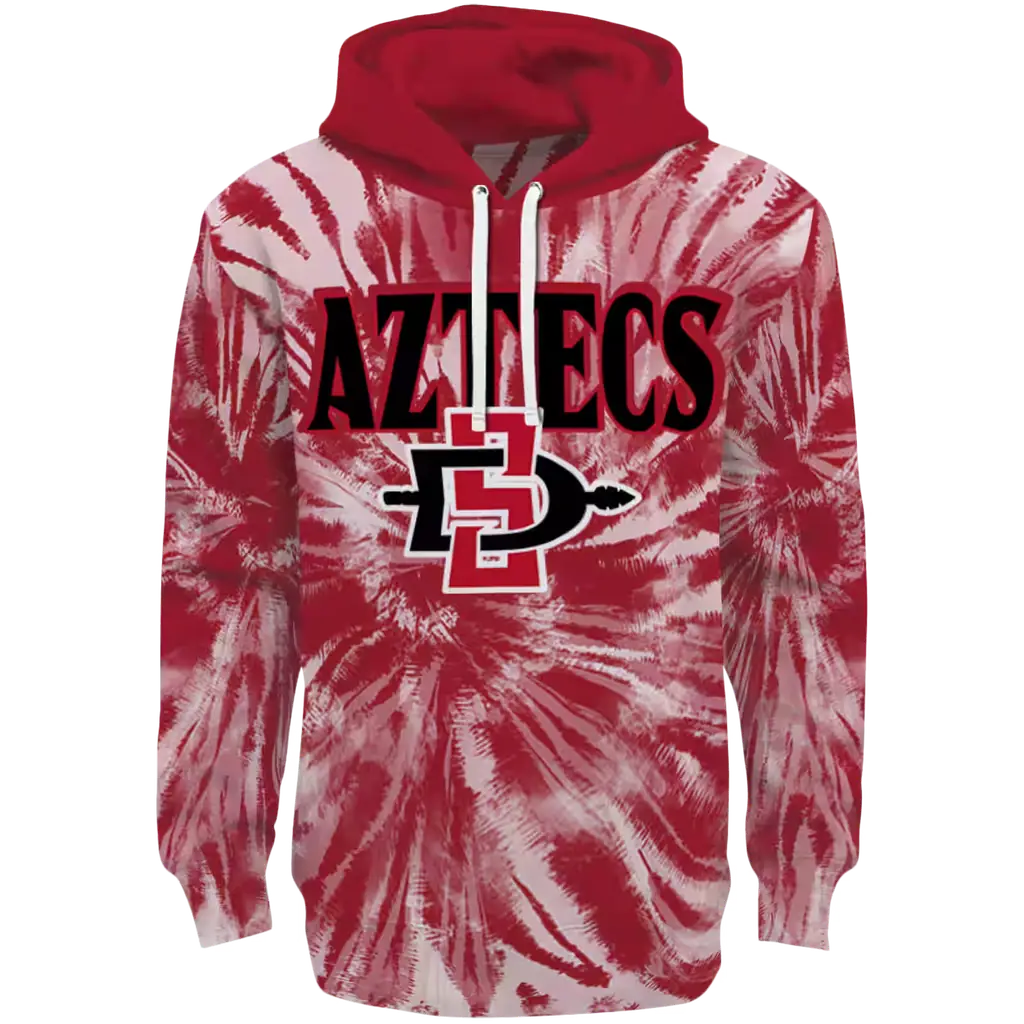 san diego state aztecs tie dye pattern red hoodie best selling san diego state aztecs tie dye pattern red hoodie best selling