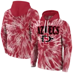 san diego state aztecs tie dye pattern red hoodie best selling