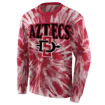 san diego state aztecs tie dye pattern red hoodie best selling