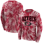 san diego state aztecs tie dye pattern red hoodie best selling