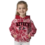 san diego state aztecs tie dye pattern red hoodie best selling