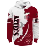 san diego state aztecs triangular pattern red white hoodie best selling