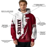 san diego state aztecs triangular pattern red white hoodie best selling