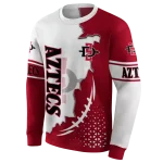 san diego state aztecs triangular pattern red white hoodie best selling