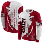 san diego state aztecs triangular pattern red white hoodie best selling