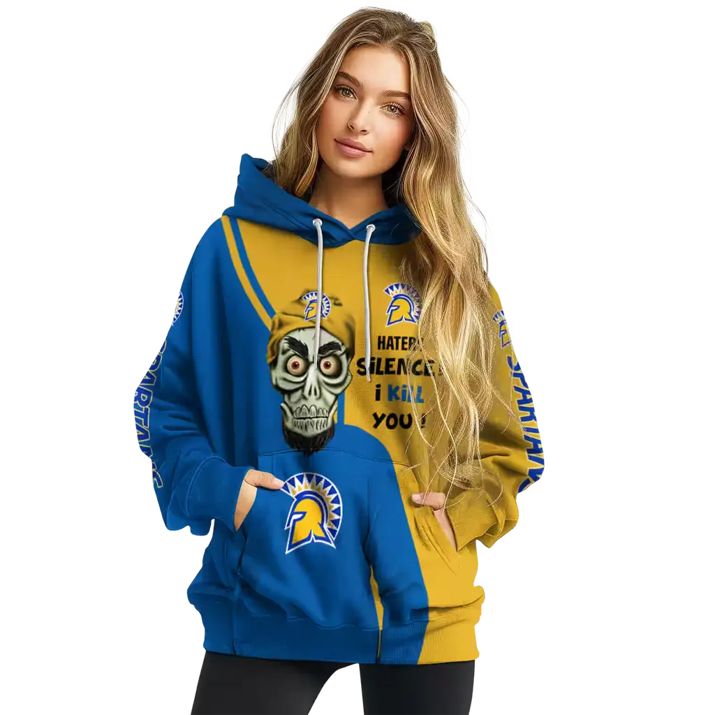 san jose state spartans achmed skull blue hoodie high quality san jose state spartans achmed skull blue hoodie high quality