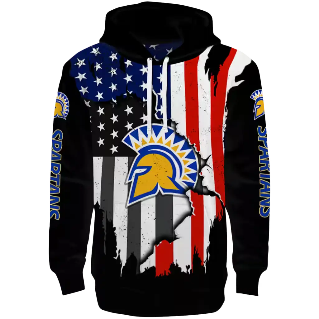 san jose state spartans american pride black hoodie best selling san jose state spartans american pride black hoodie best selling