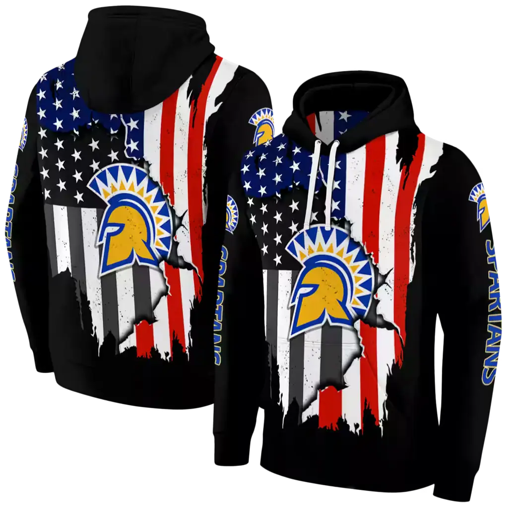 san jose state spartans american pride black hoodie fashion forward san jose state spartans american pride black hoodie fashion forward
