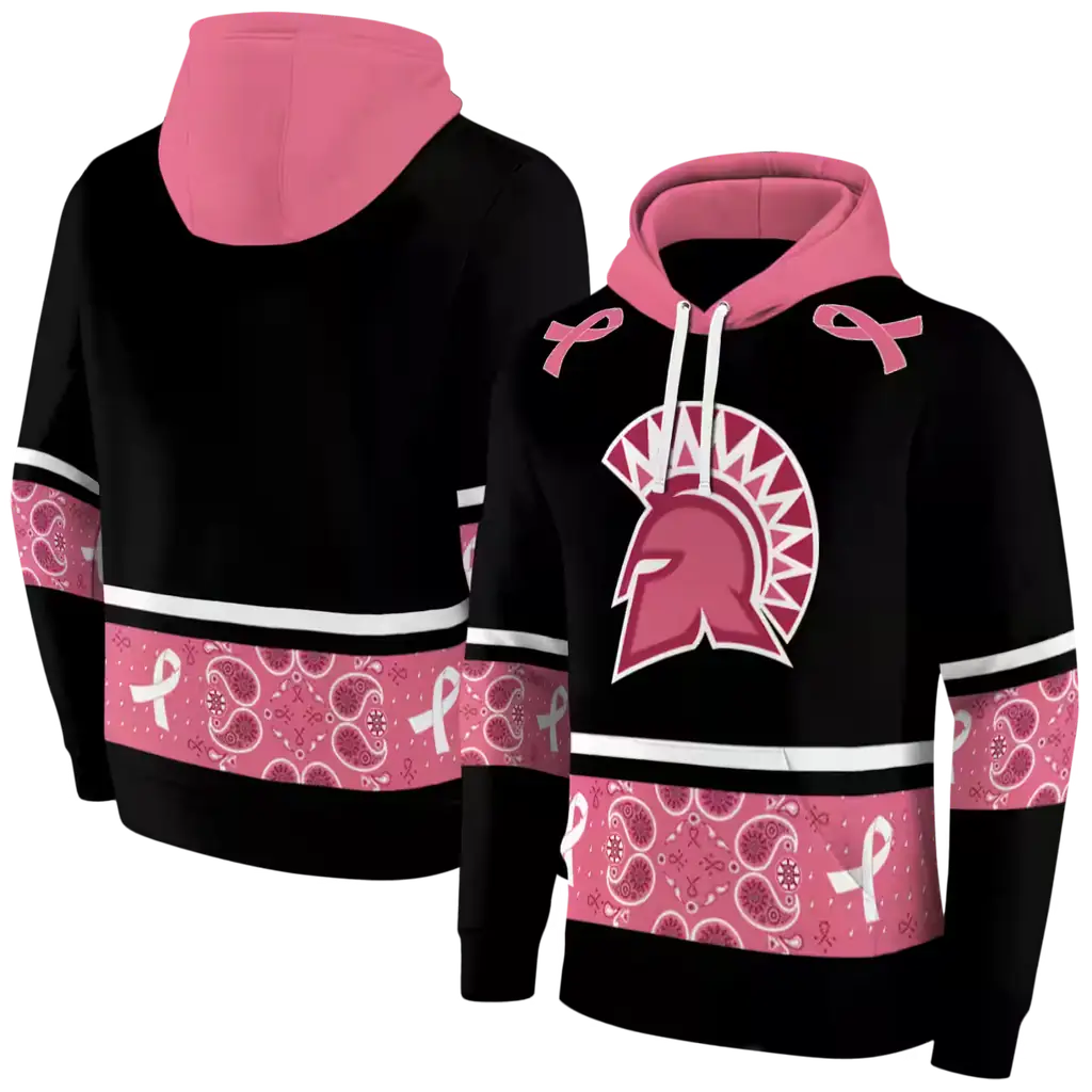san jose state spartans awareness ribbon black pink hoodie fashion forward san jose state spartans awareness ribbon black pink hoodie fashion forward