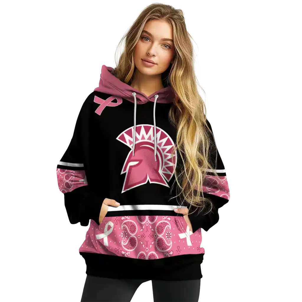 san jose state spartans awareness ribbon black pink hoodie high quality san jose state spartans awareness ribbon black pink hoodie high quality
