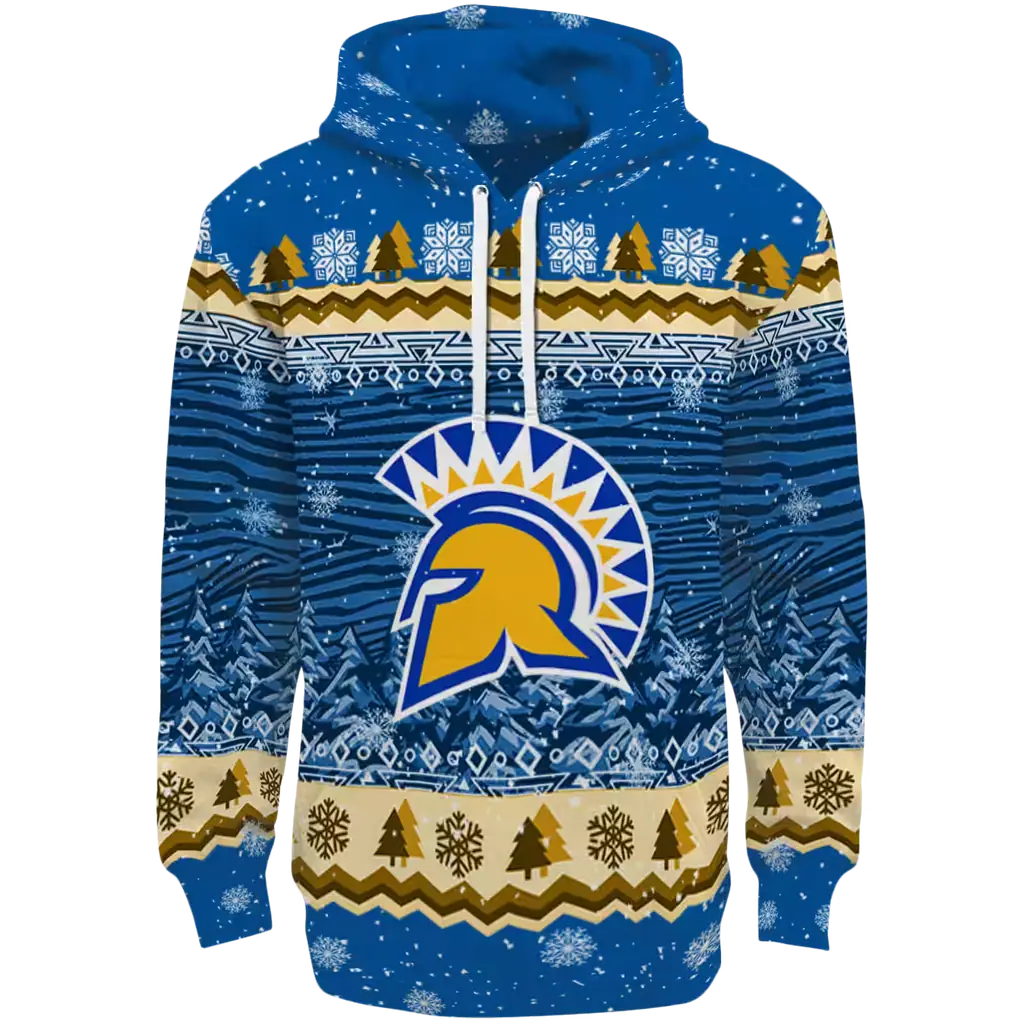san jose state spartans christmas trees blue hoodie best selling san jose state spartans christmas trees blue hoodie best selling