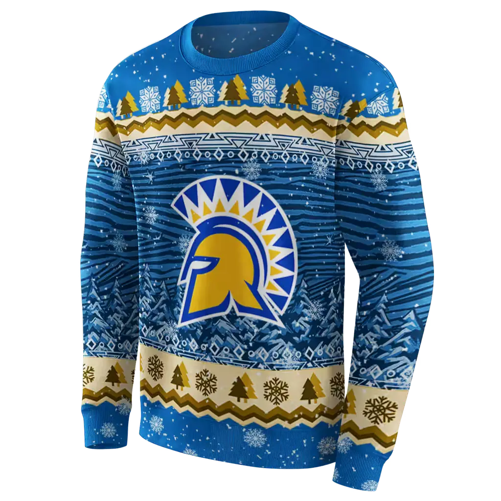 san jose state spartans christmas trees blue hoodie new arrival san jose state spartans christmas trees blue hoodie new arrival