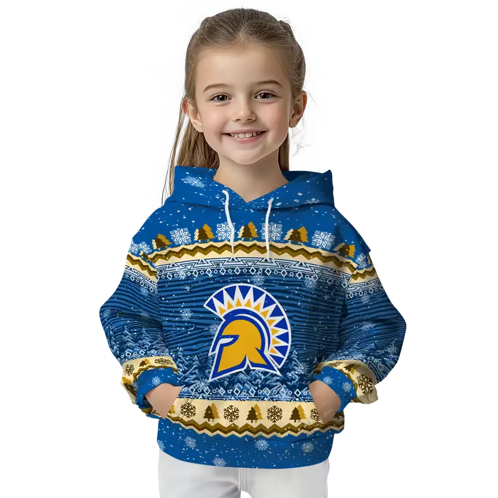 san jose state spartans christmas trees blue hoodie top rated san jose state spartans christmas trees blue hoodie top rated