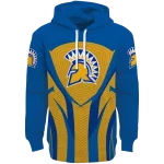 san jose state spartans concentric lines blue black hoodie best selling