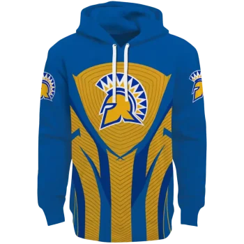 san jose state spartans concentric lines blue black hoodie best selling