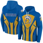 san jose state spartans concentric lines blue black hoodie best selling