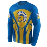 san jose state spartans concentric lines blue black hoodie best selling