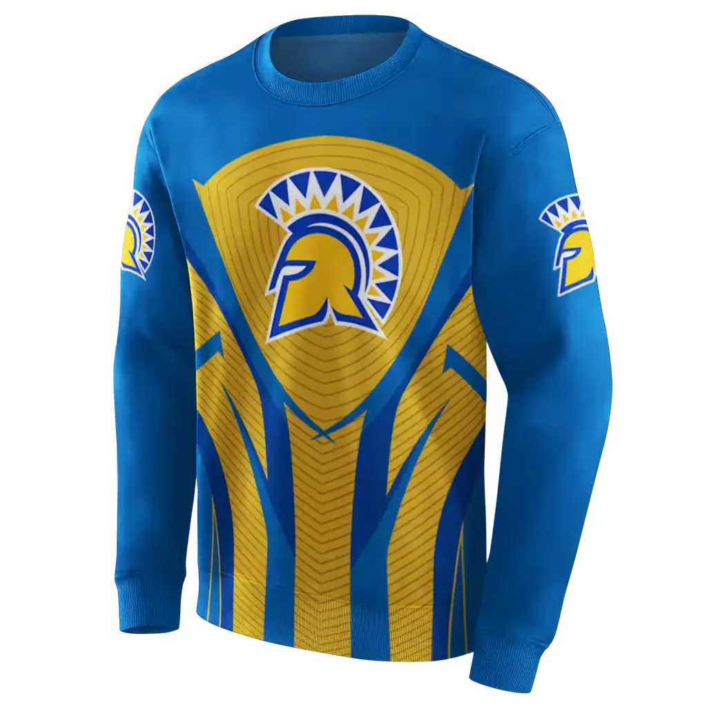 san jose state spartans concentric lines blue black hoodie new arrival san jose state spartans concentric lines blue black hoodie new arrival