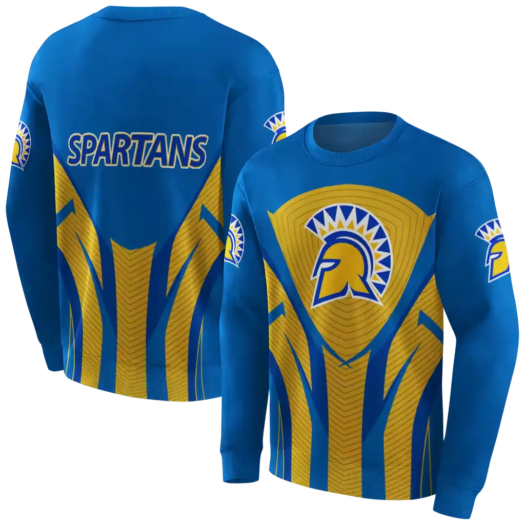 san jose state spartans concentric lines blue black hoodie premium grade san jose state spartans concentric lines blue black hoodie premium grade