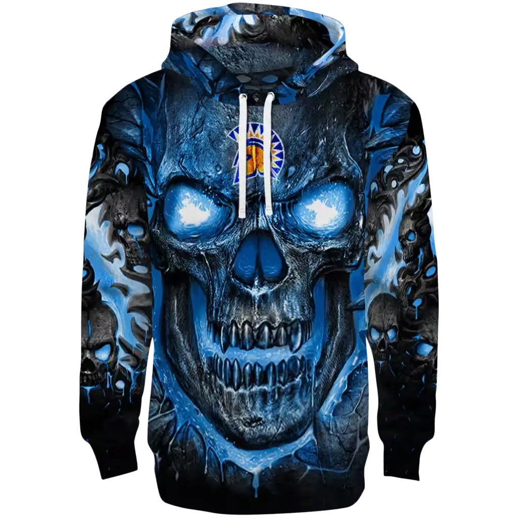 san jose state spartans demonic skull blue black hoodie best selling san jose state spartans demonic skull blue black hoodie best selling