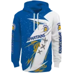 san jose state spartans dynamic slash blue white hoodie best selling