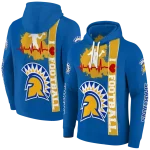 san jose state spartans football heartbeat blue hoodie best selling