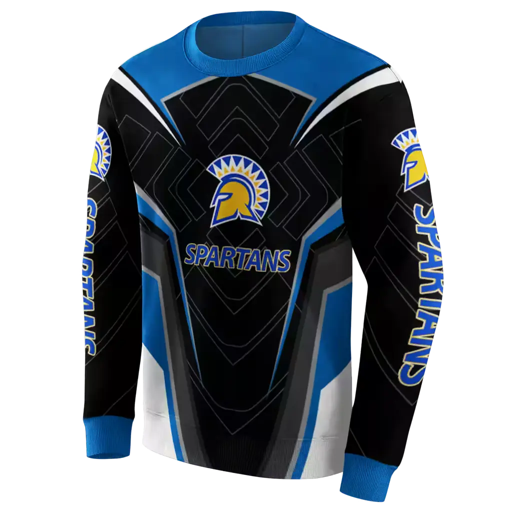 san jose state spartans futuristic pattern blue black hoodie new arrival san jose state spartans futuristic pattern blue black hoodie new arrival