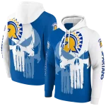 san jose state spartans graphic punisher blue white hoodie best selling