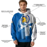 san jose state spartans graphic punisher blue white hoodie best selling