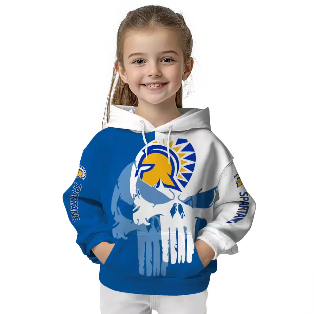 san jose state spartans graphic punisher blue white hoodie top rated san jose state spartans graphic punisher blue white hoodie top rated